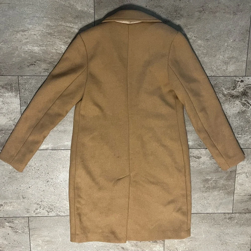 SOLD - Abercrombie & Fitch Tan Wool Coat - Picture 3 of 3